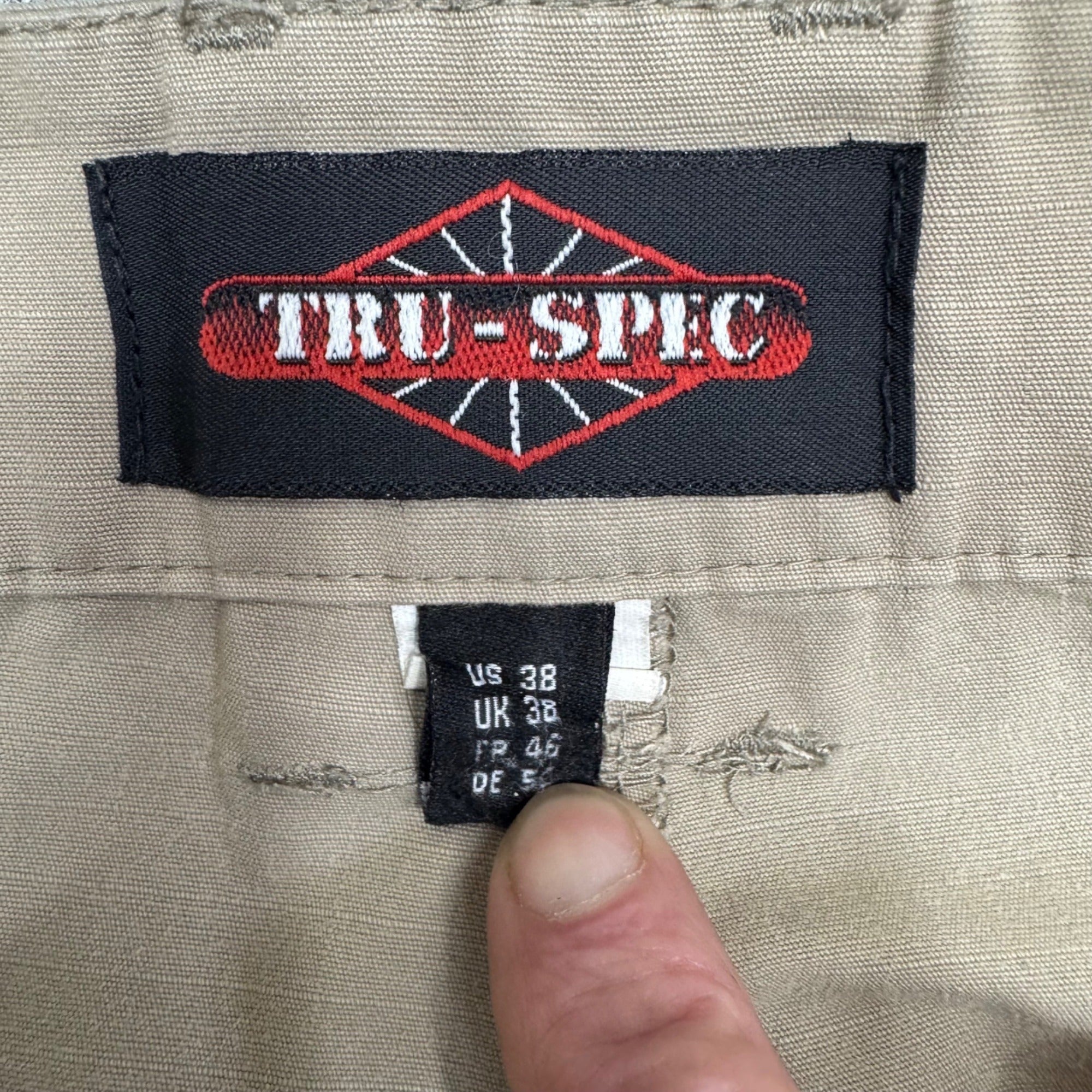 Tru-Spec Mens Ripstop Cargo Pants Beige Sz 38 x 30 Durable Tactical Outdoor Wear