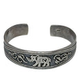 Sterling Silver Elephant Cuff Bracelet Tribal Vtg 7" 29g Trunks Up Good Luck 925