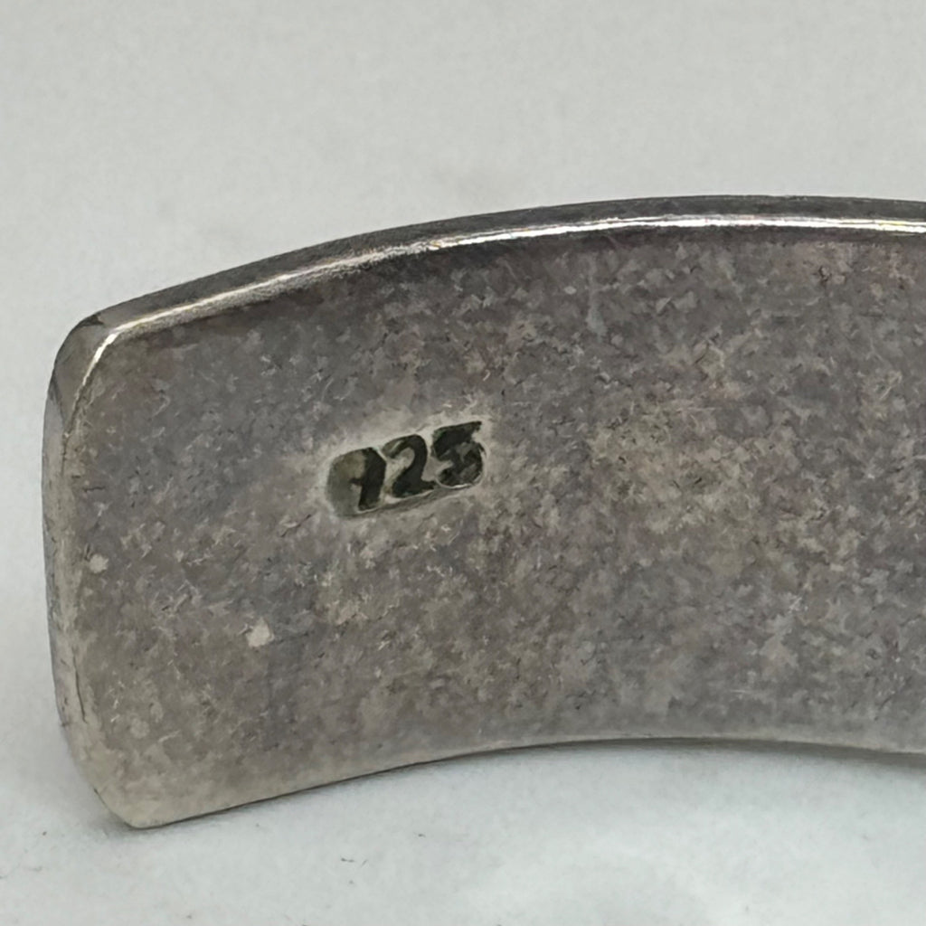 Sterling Silver Elephant Cuff Bracelet Tribal Vtg 7" 29g Trunks Up Good Luck 925