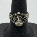 Sylvsmidja, Ring in 830 oxidized silver leaves Traditional Norwegian Bunad Sz 7