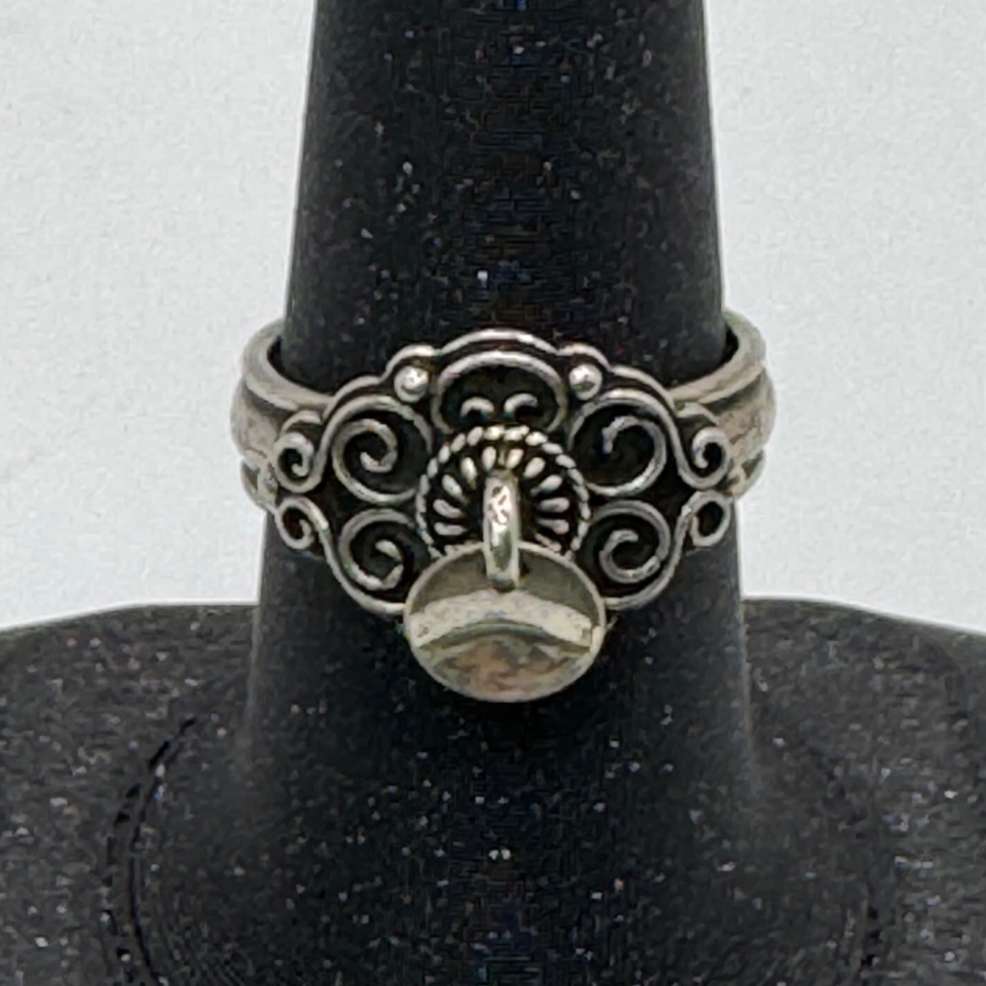 Sylvsmidja, Ring in 830 oxidized silver leaves Traditional Norwegian Bunad Sz 7