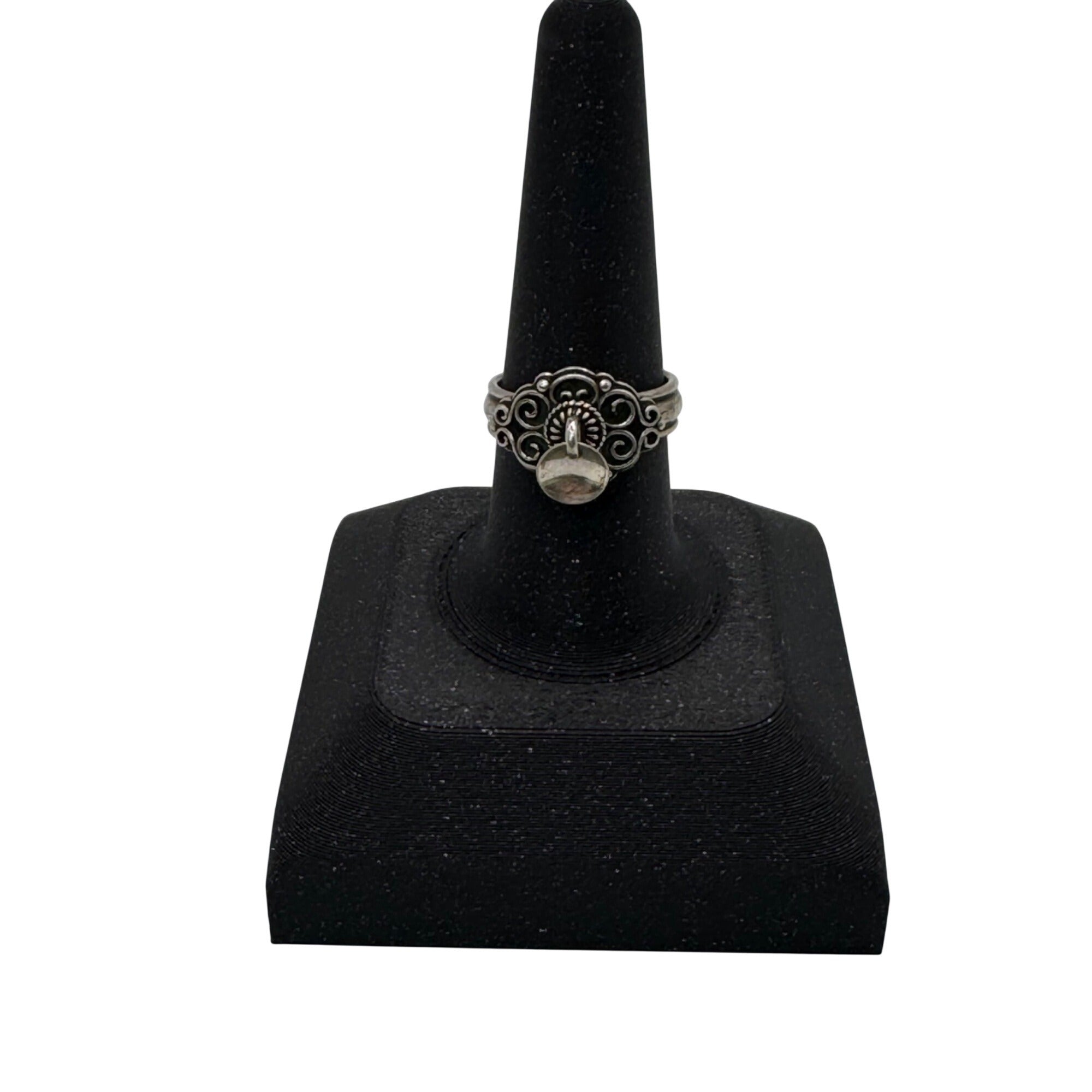 Sylvsmidja, Ring in 830 oxidized silver leaves Traditional Norwegian Bunad Sz 7