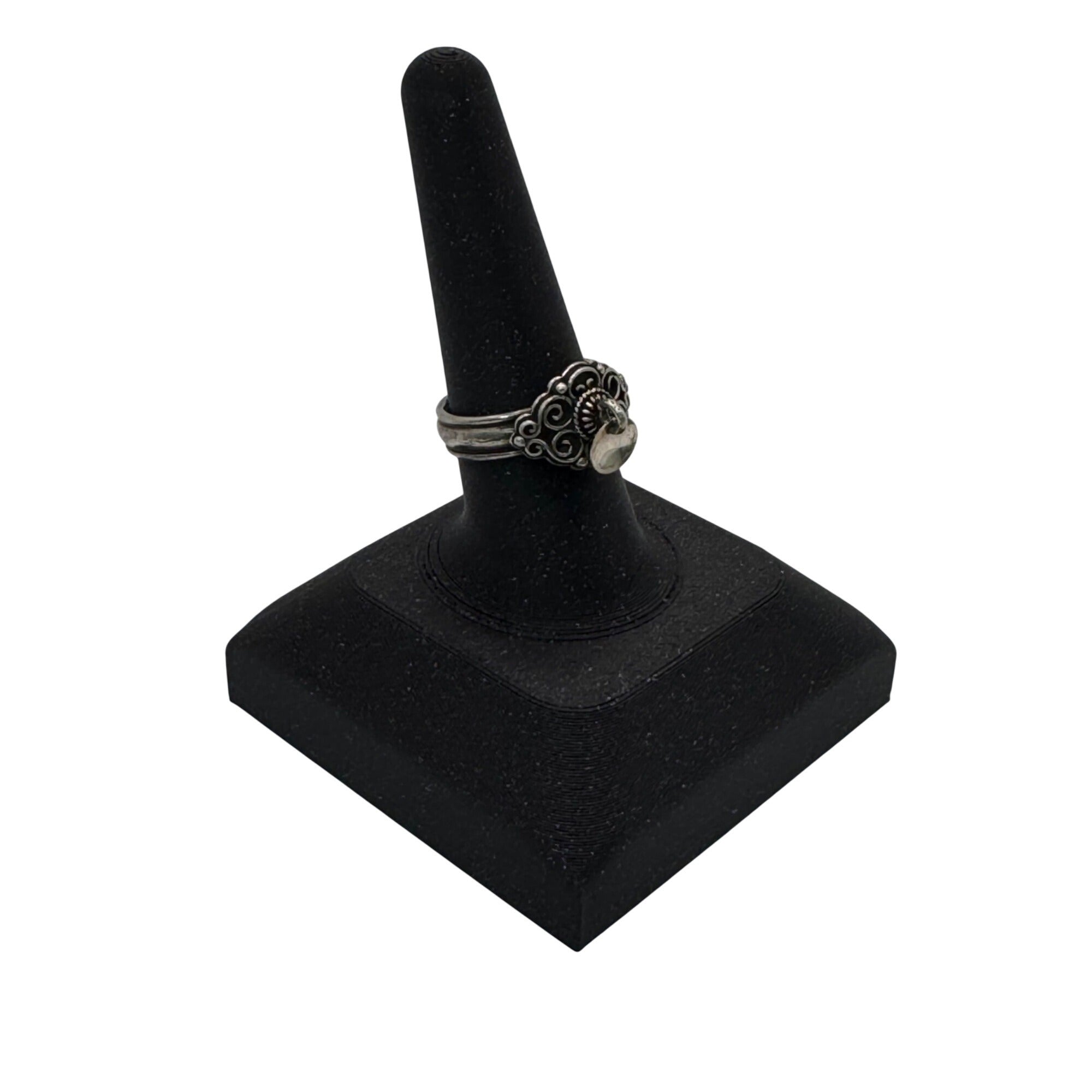 Sylvsmidja, Ring in 830 oxidized silver leaves Traditional Norwegian Bunad Sz 7