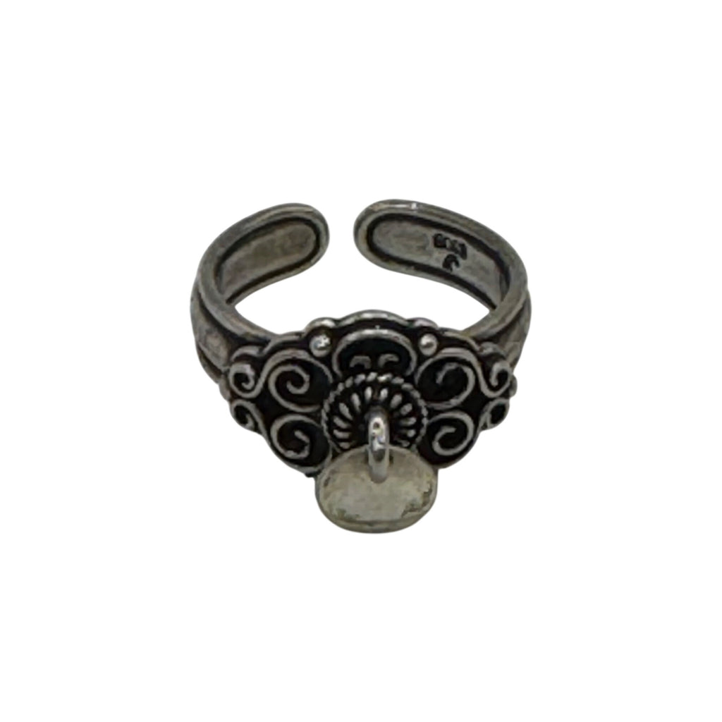 Sylvsmidja, Ring in 830 oxidized silver leaves Traditional Norwegian Bunad Sz 7