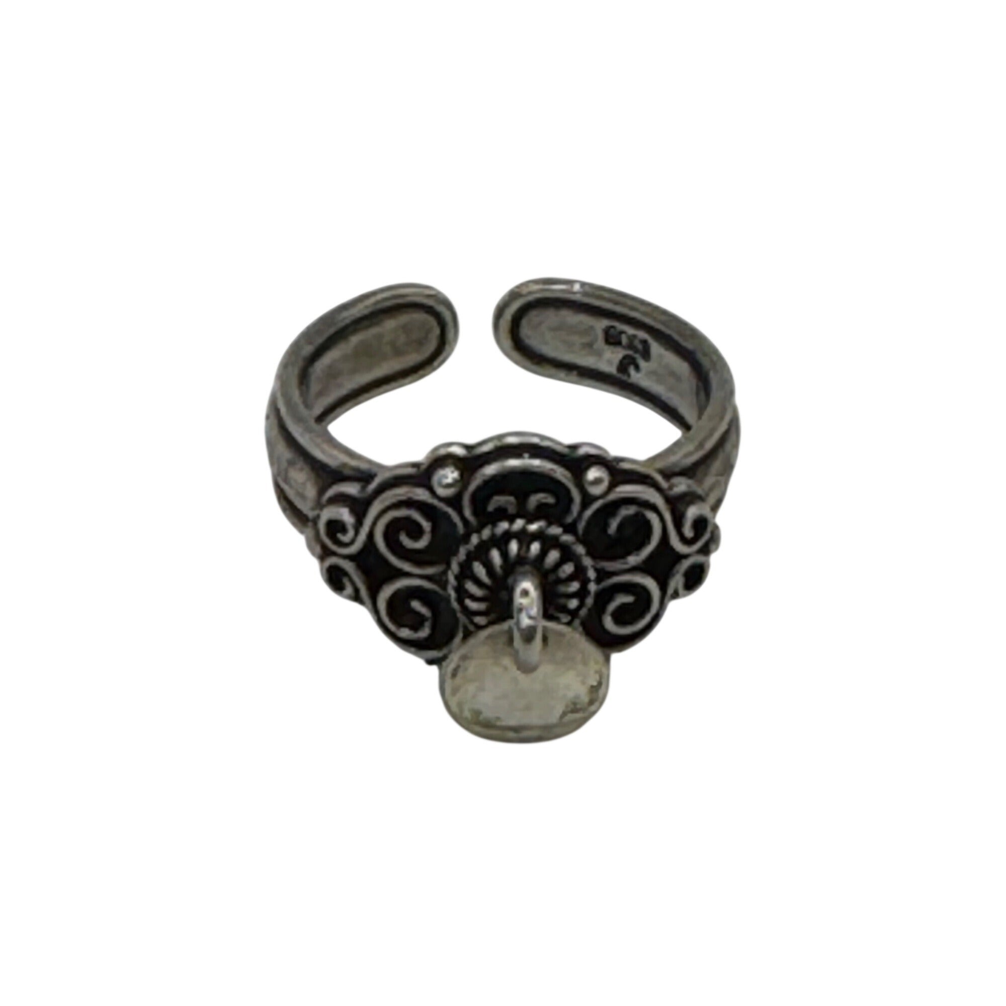 Sylvsmidja, Ring in 830 oxidized silver leaves Traditional Norwegian Bunad Sz 7