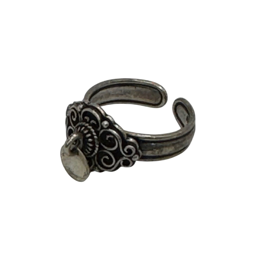Sylvsmidja, Ring in 830 oxidized silver leaves Traditional Norwegian Bunad Sz 7