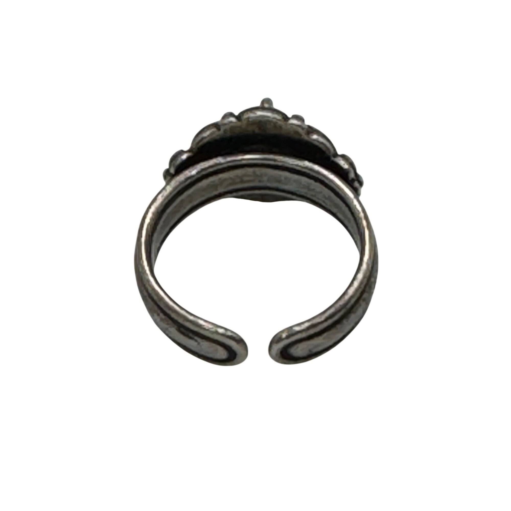 Sylvsmidja, Ring in 830 oxidized silver leaves Traditional Norwegian Bunad Sz 7