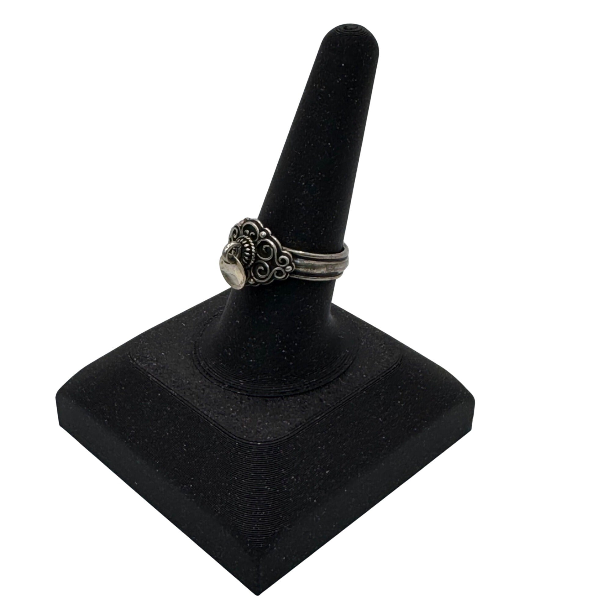 Sylvsmidja, Ring in 830 oxidized silver leaves Traditional Norwegian Bunad Sz 7