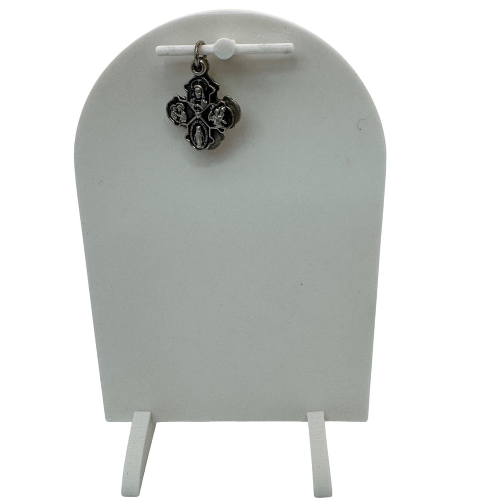Creed 4 Way Sliding Cross Pendant Sterling Silver Catholic Cross 1" Charm Medal