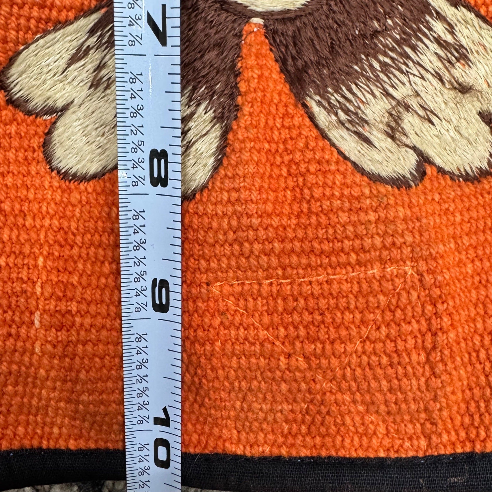 Vintage Boho Handwoven Orange Floral Flower Shoulder Crossbody Bag Embroidered