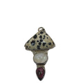 Vitnage Dalmatian Jasper Moonstone Garnet Sterling Silver Pendant Multi Gemstone