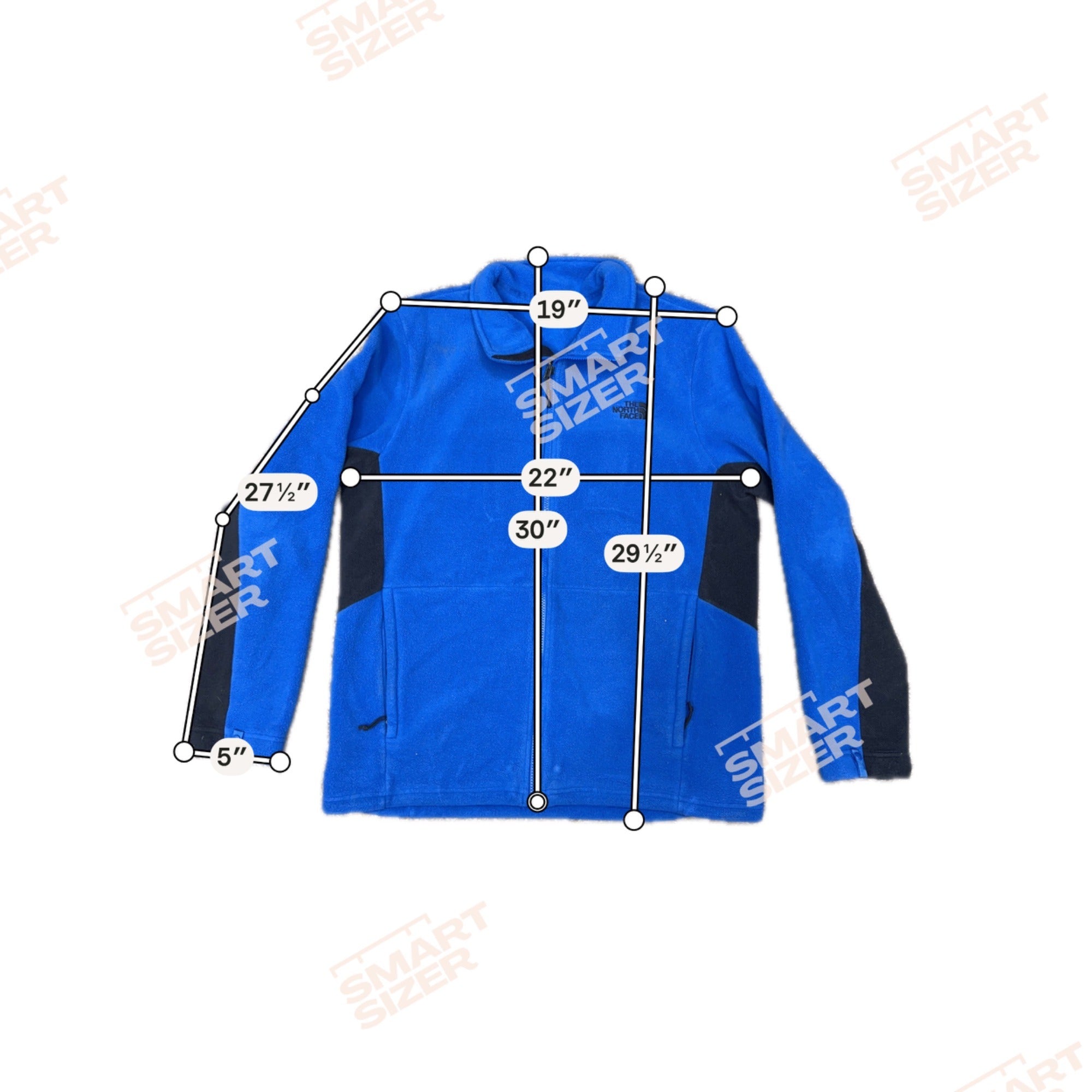 The North Face Khumbu Mens Blue Full-Zip Fleece Jacket Size Large Denali Hiking