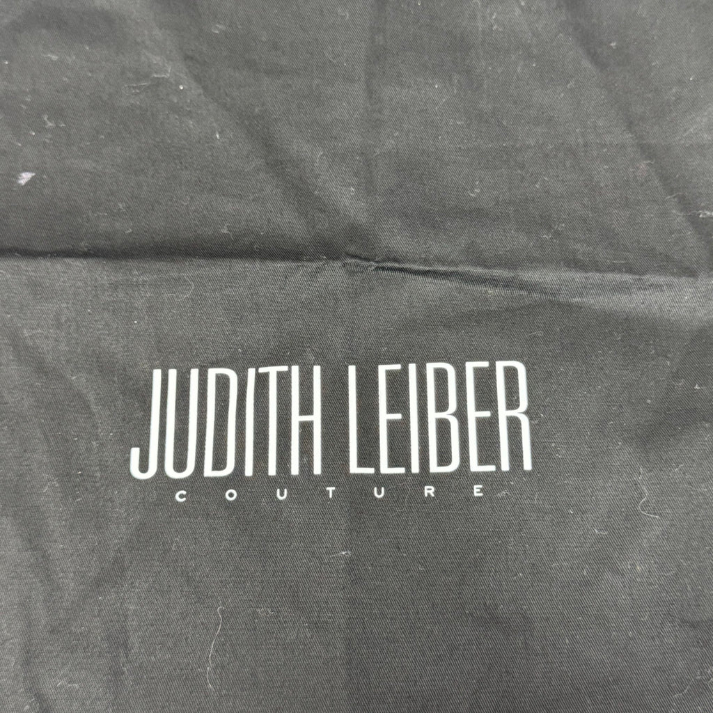Judith Leiber Couture Black Dust Bag  Drawstring Storage 10x10 Clutch Minaudiere
