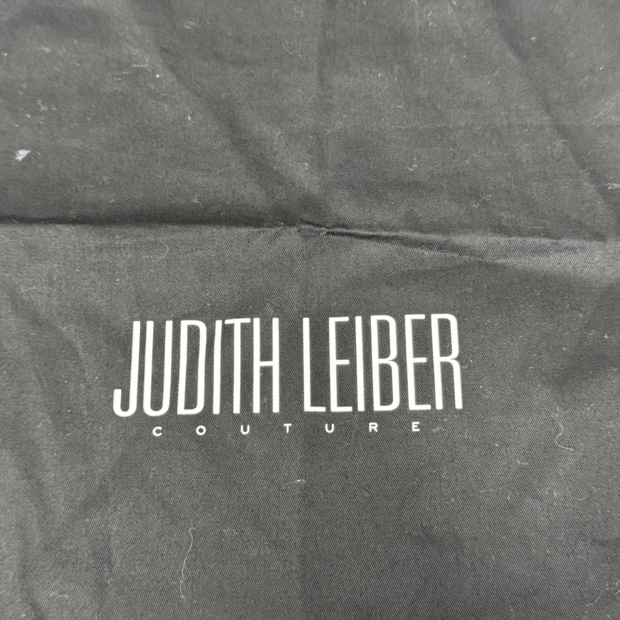 Judith Leiber Couture Black Dust Bag  Drawstring Storage 10x10 Clutch Minaudiere