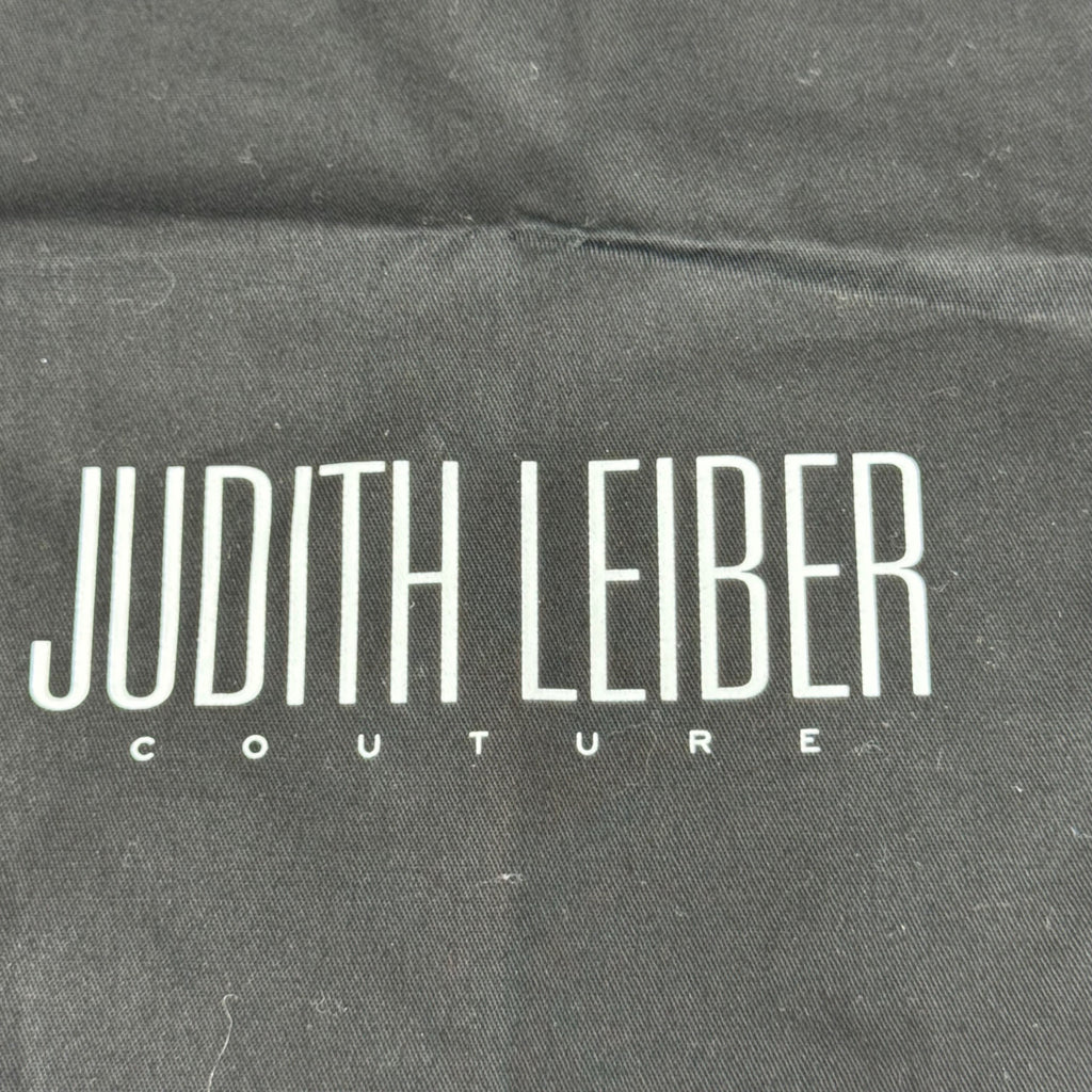 Judith Leiber Couture Black Dust Bag  Drawstring Storage 10x10 Clutch Minaudiere