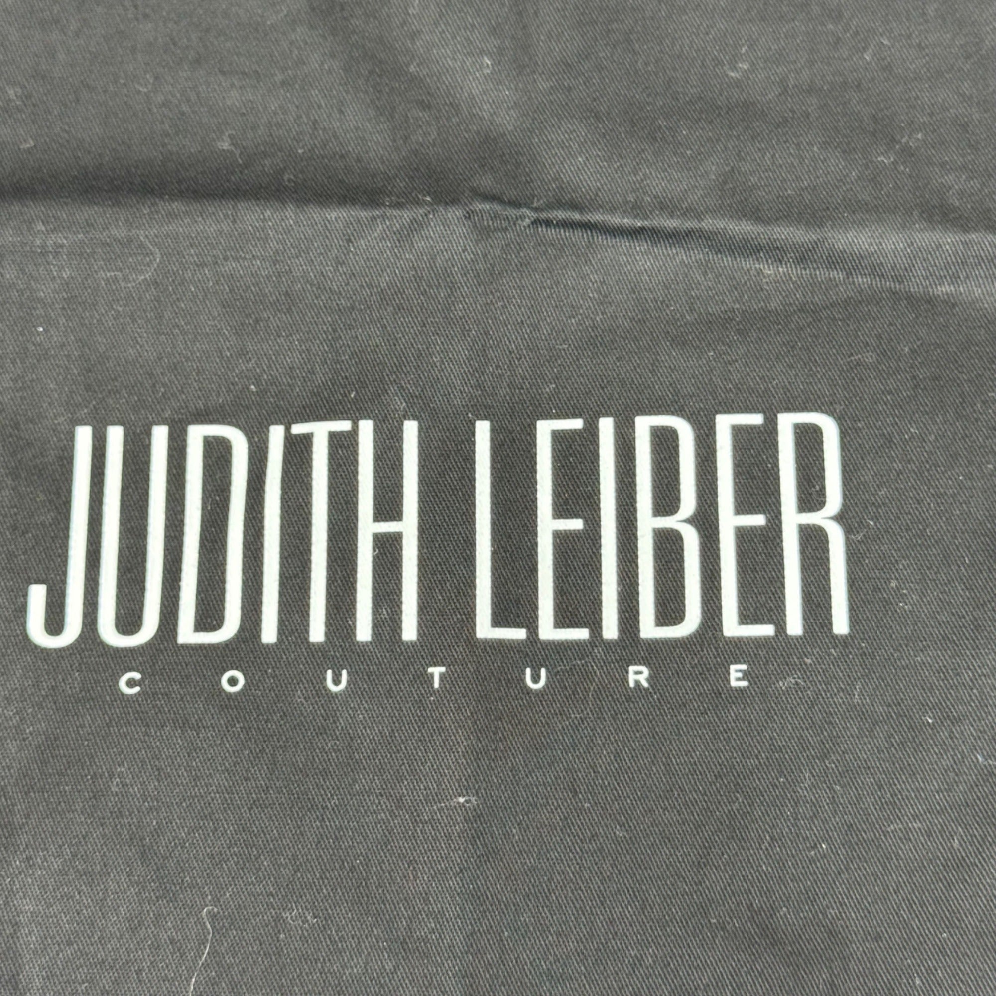 Judith Leiber Couture Black Dust Bag  Drawstring Storage 10x10 Clutch Minaudiere