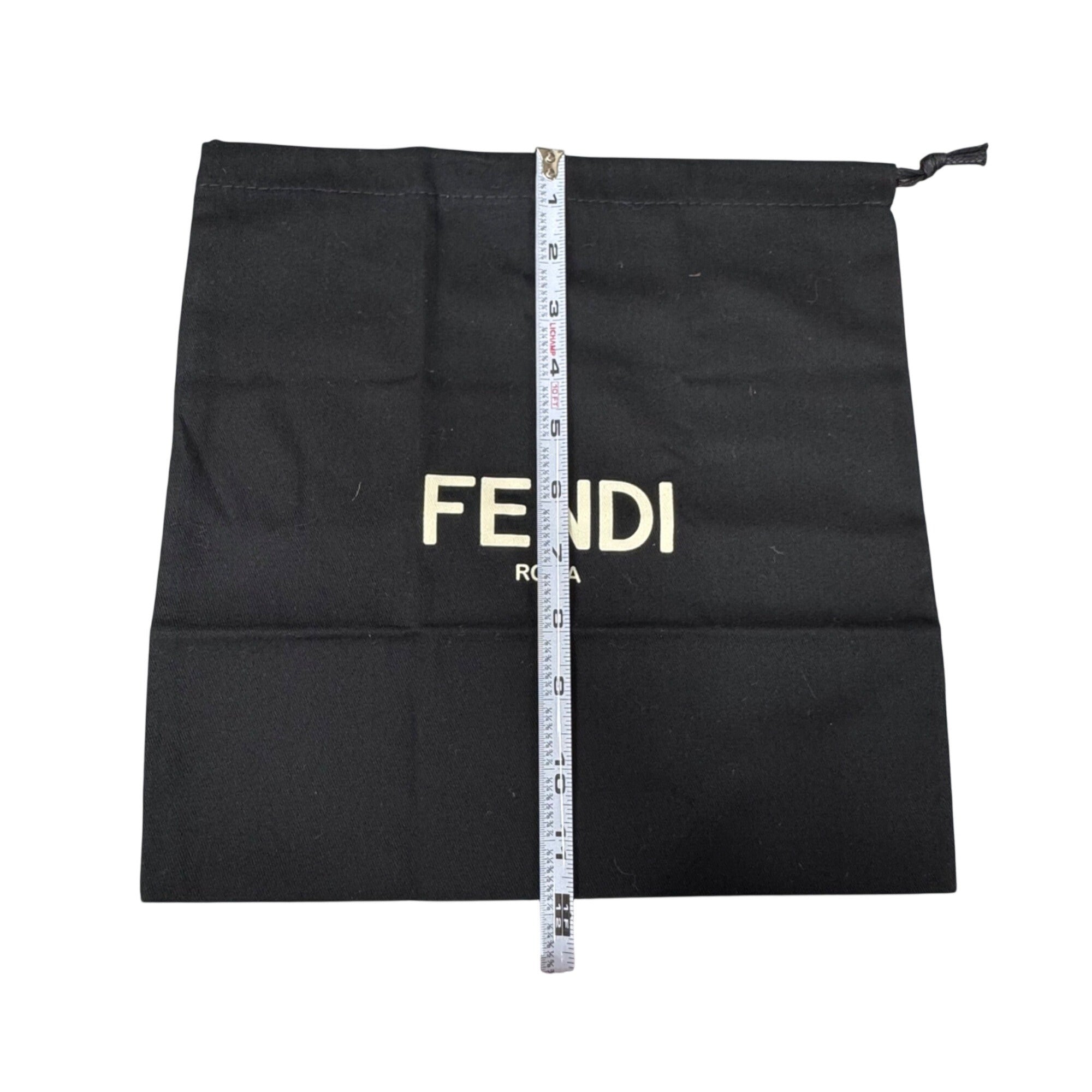 Fendi Black Drawstring Dust Bag 12” X 12” For Accessories & Storage