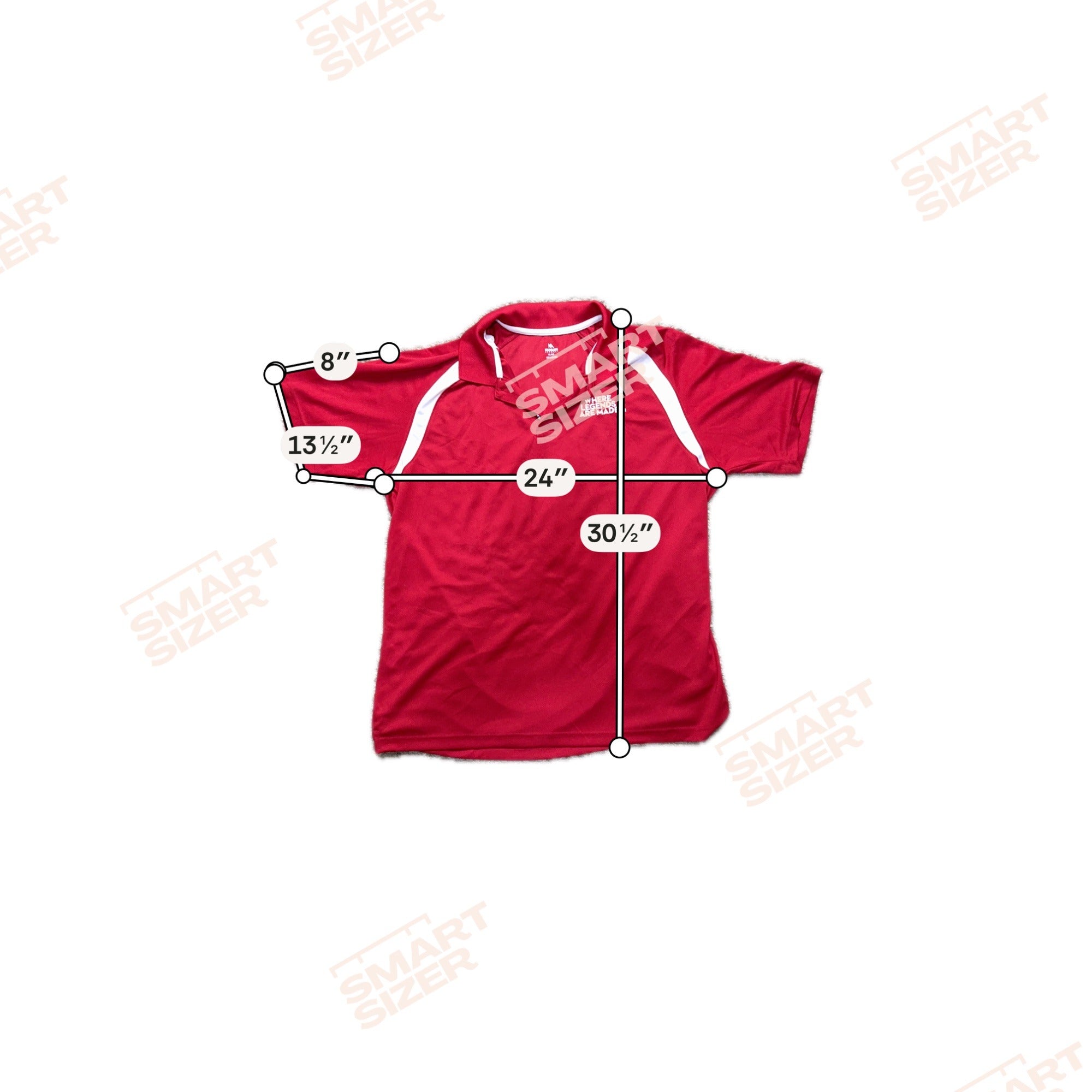 Alabama Crimson Tide Red Polo Shirt XL "Where Legends Are Made" Embroidered Logo