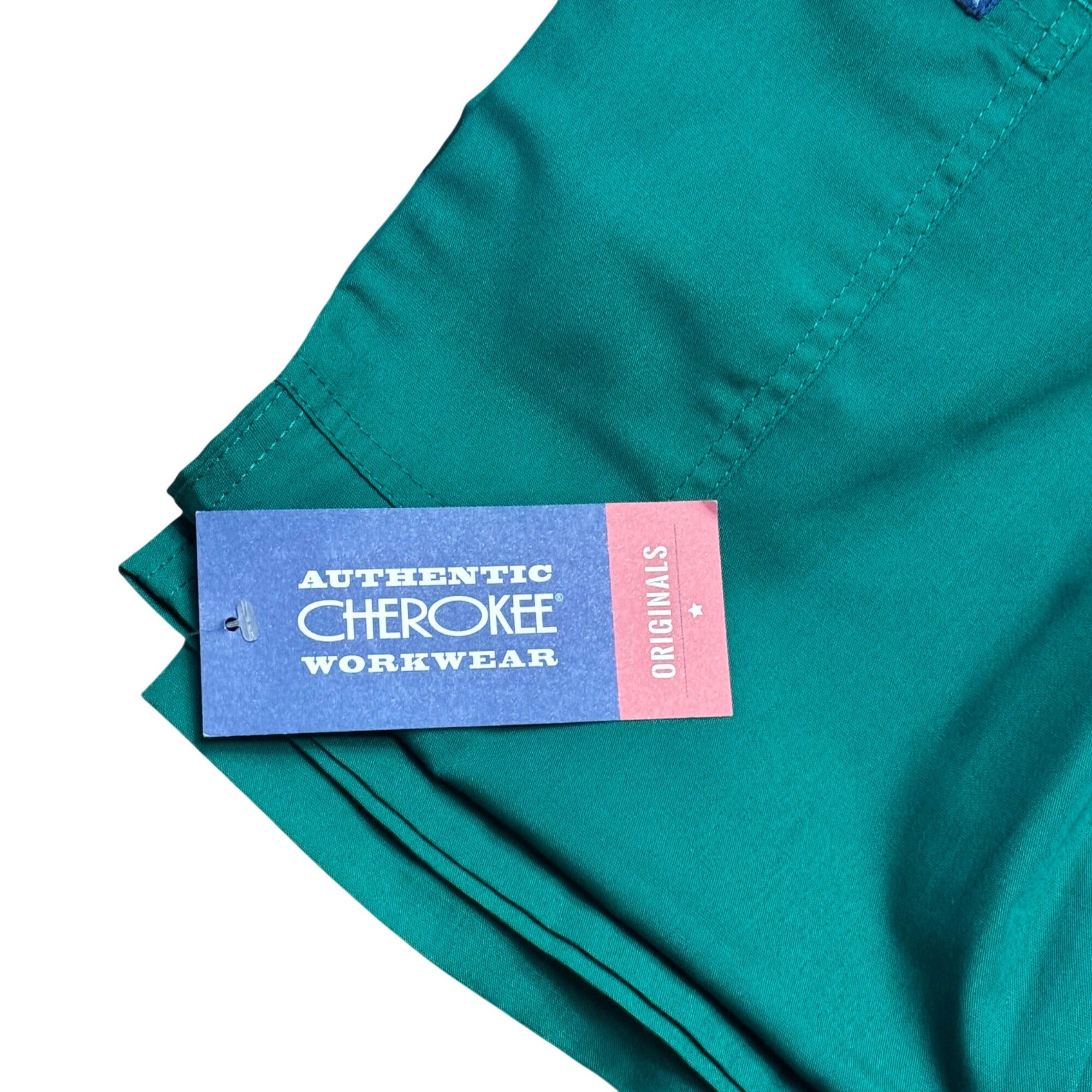 Cherokee Workwear Originals Scrub Pants Small Green Blue 4020T Cotton Blend NEW