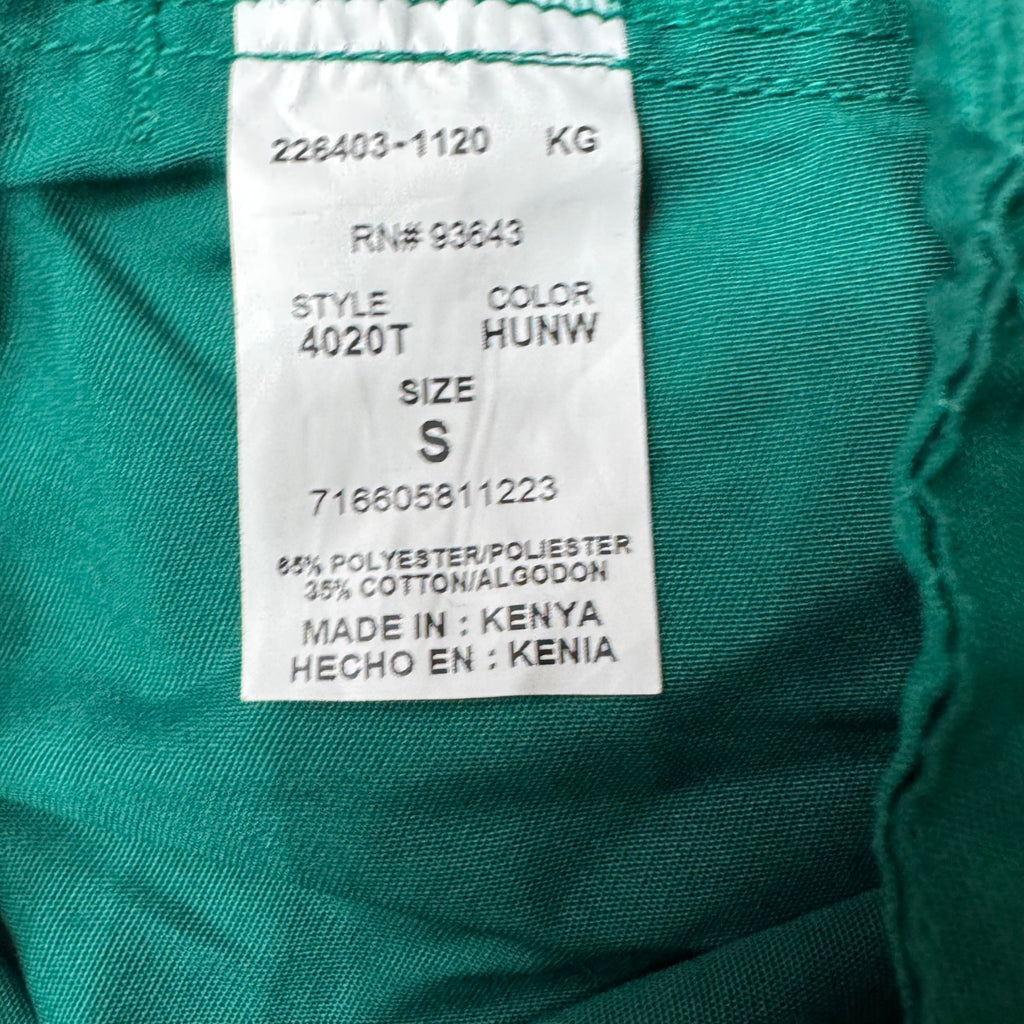 Cherokee Workwear Originals Scrub Pants Small Green Blue 4020T Cotton Blend NEW