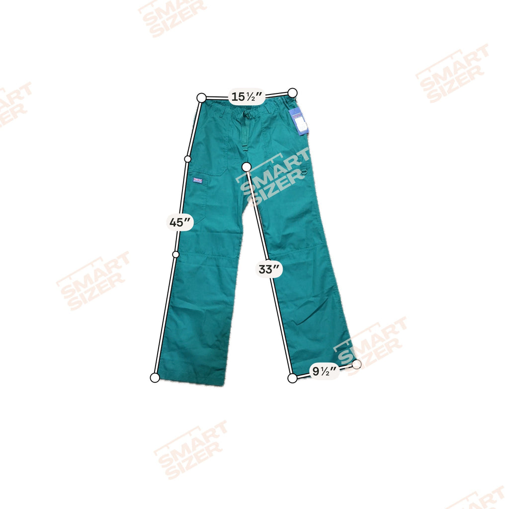 Cherokee Workwear Originals Scrub Pants Small Green Blue 4020T Cotton Blend NEW