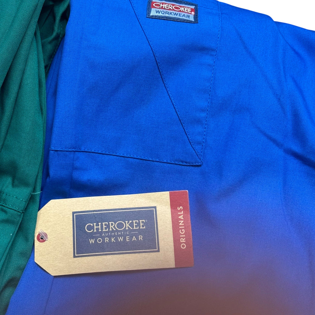 Cherokee Workwear Originals Scrub Pants Small Green Blue 4020T Cotton Blend NEW