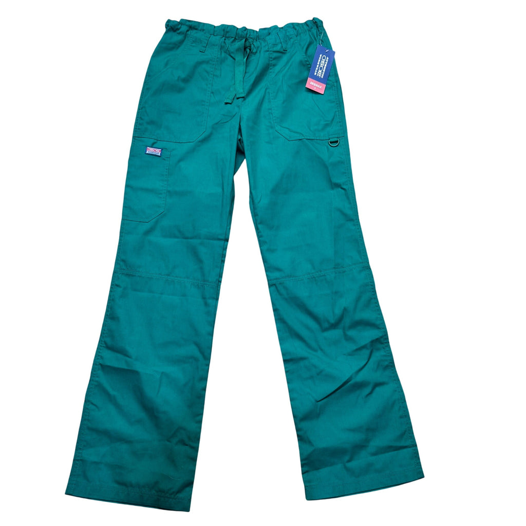 Cherokee Workwear Originals Scrub Pants Small Green Blue 4020T Cotton Blend NEW