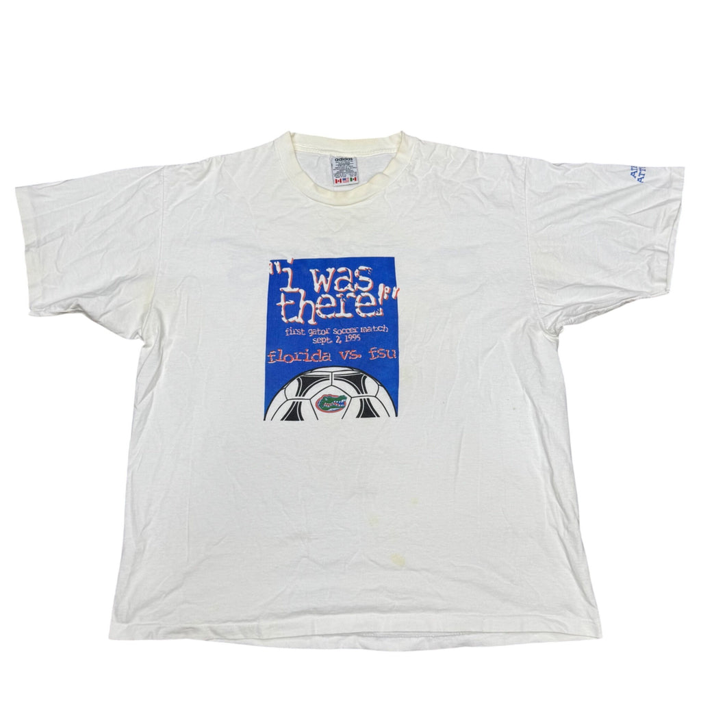 Vintage Adidas Florida Gators 1995 First Soccer Match Tee XL White Vintage READ