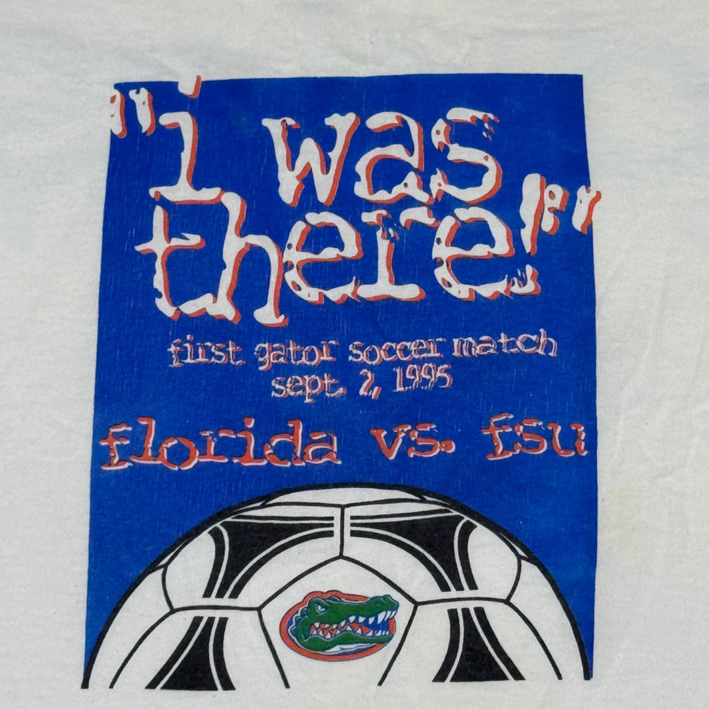 Vintage Adidas Florida Gators 1995 First Soccer Match Tee XL White Vintage READ