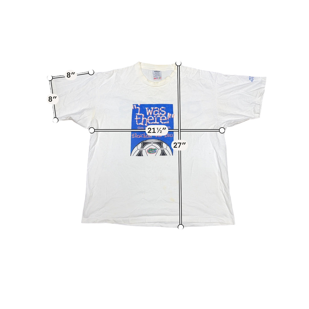 Vintage Adidas Florida Gators 1995 First Soccer Match Tee XL White Vintage READ