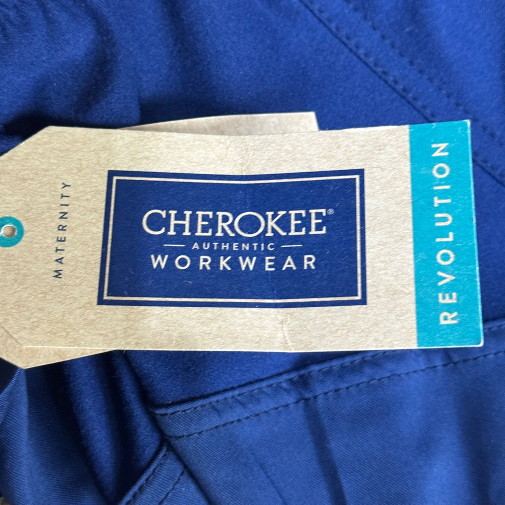 Cherokee Women Revolution Maternity Workwear Navy Blue Scrub Pants XS Petite NEW