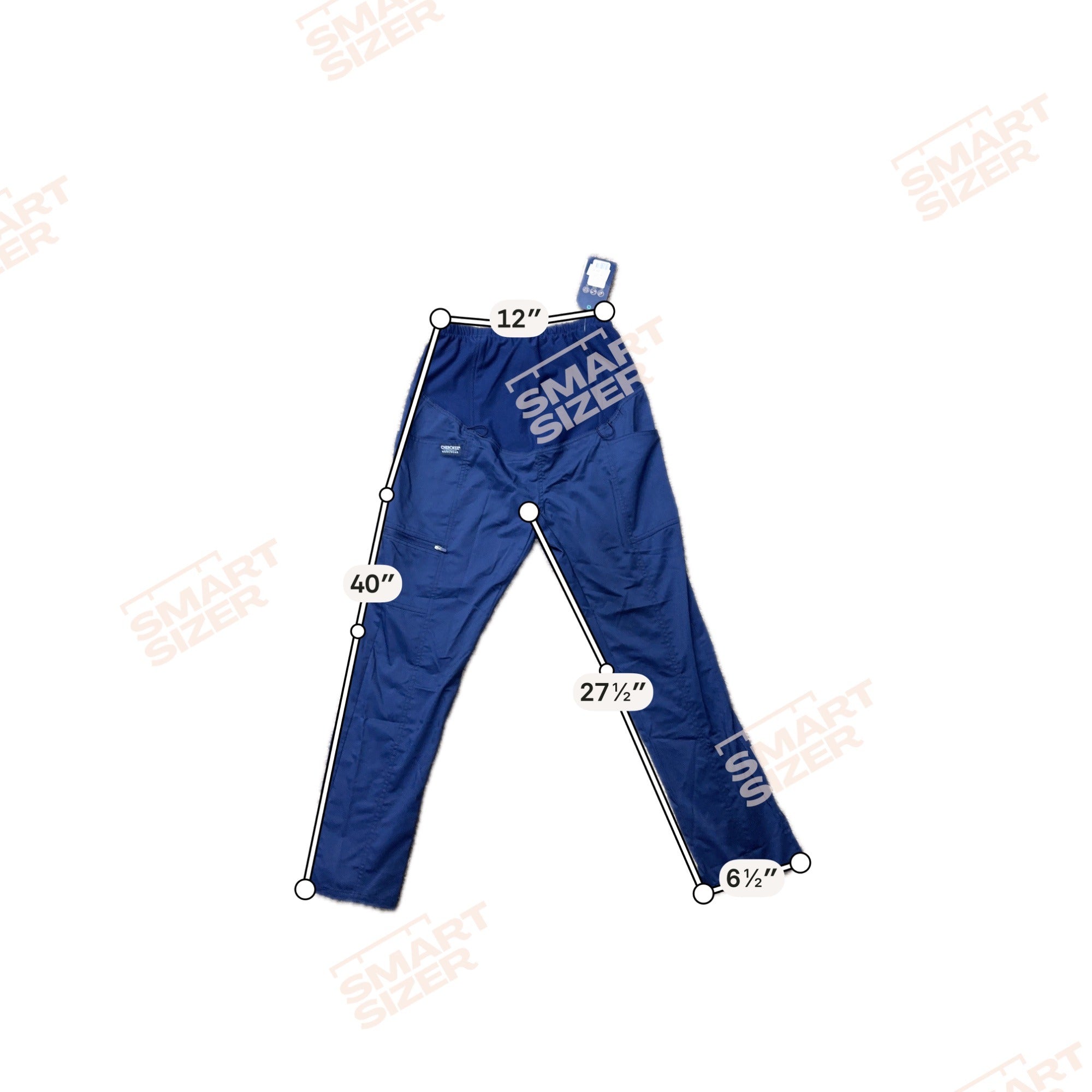 Cherokee Women Revolution Maternity Workwear Navy Blue Scrub Pants XS Petite NEW