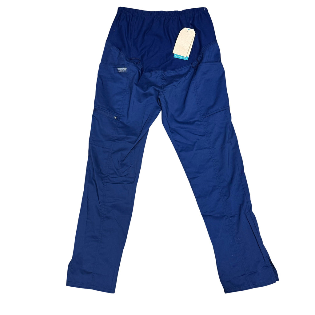 Cherokee Women Revolution Maternity Workwear Navy Blue Scrub Pants XS Petite NEW