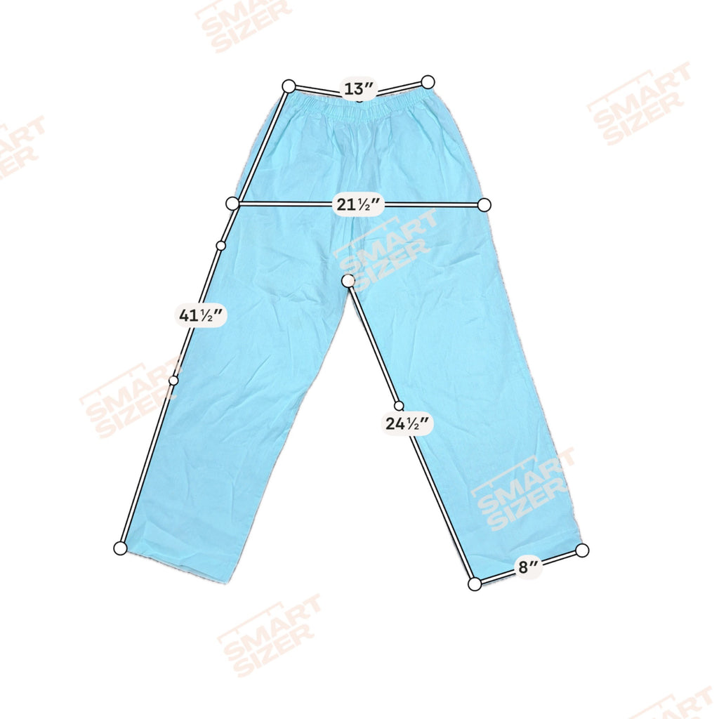 Vintage Victoria Bay Light Blue Elastic Waist Pants Large Cotton Polyester USA