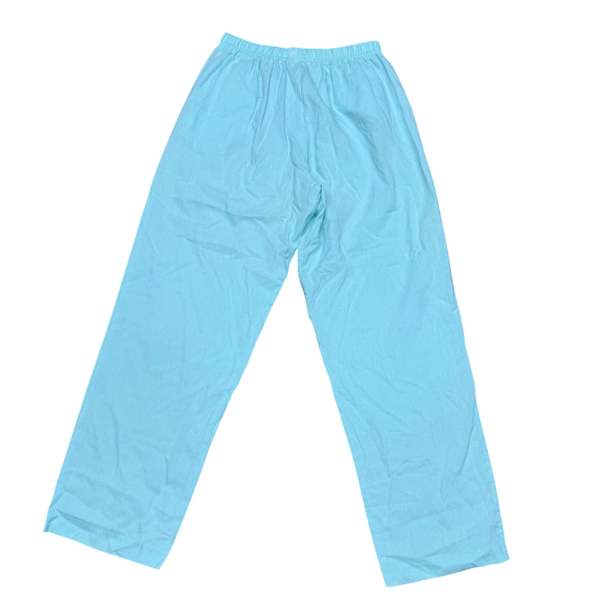 Vintage Victoria Bay Light Blue Elastic Waist Pants Large Cotton Polyester USA