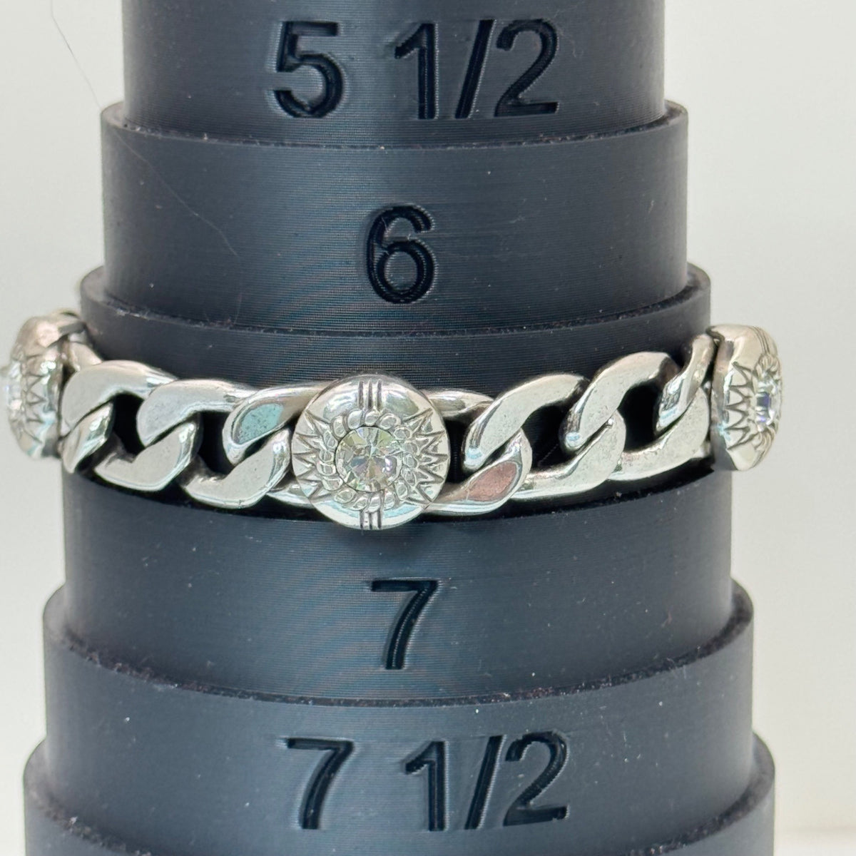NEW Brighton Fortino Bracelet Silver Plated Crystal Curb Link 7" 8" Retired