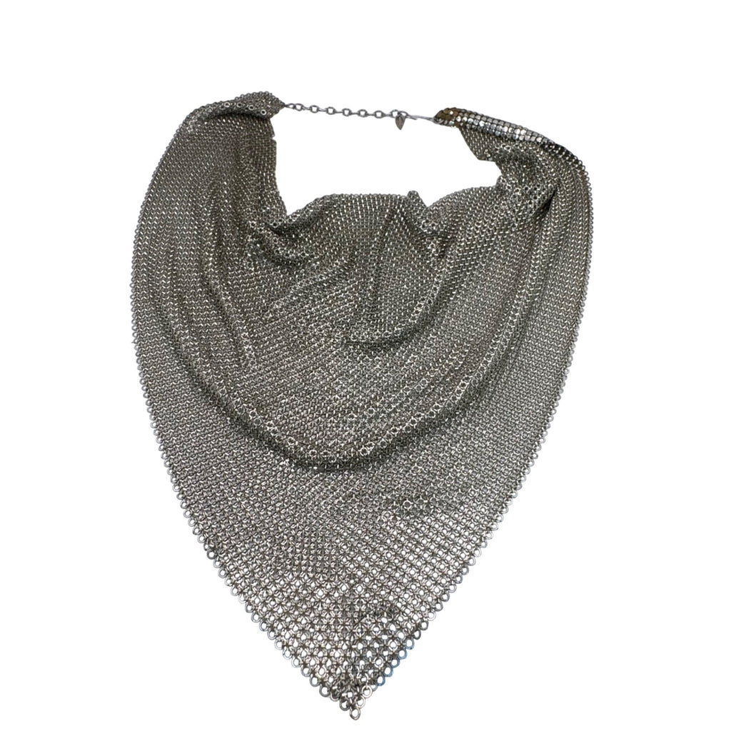 VTG Whiting and Davis Disco Diva 1970s CHAINMAIL Scarf Necklace 21" Extra Large