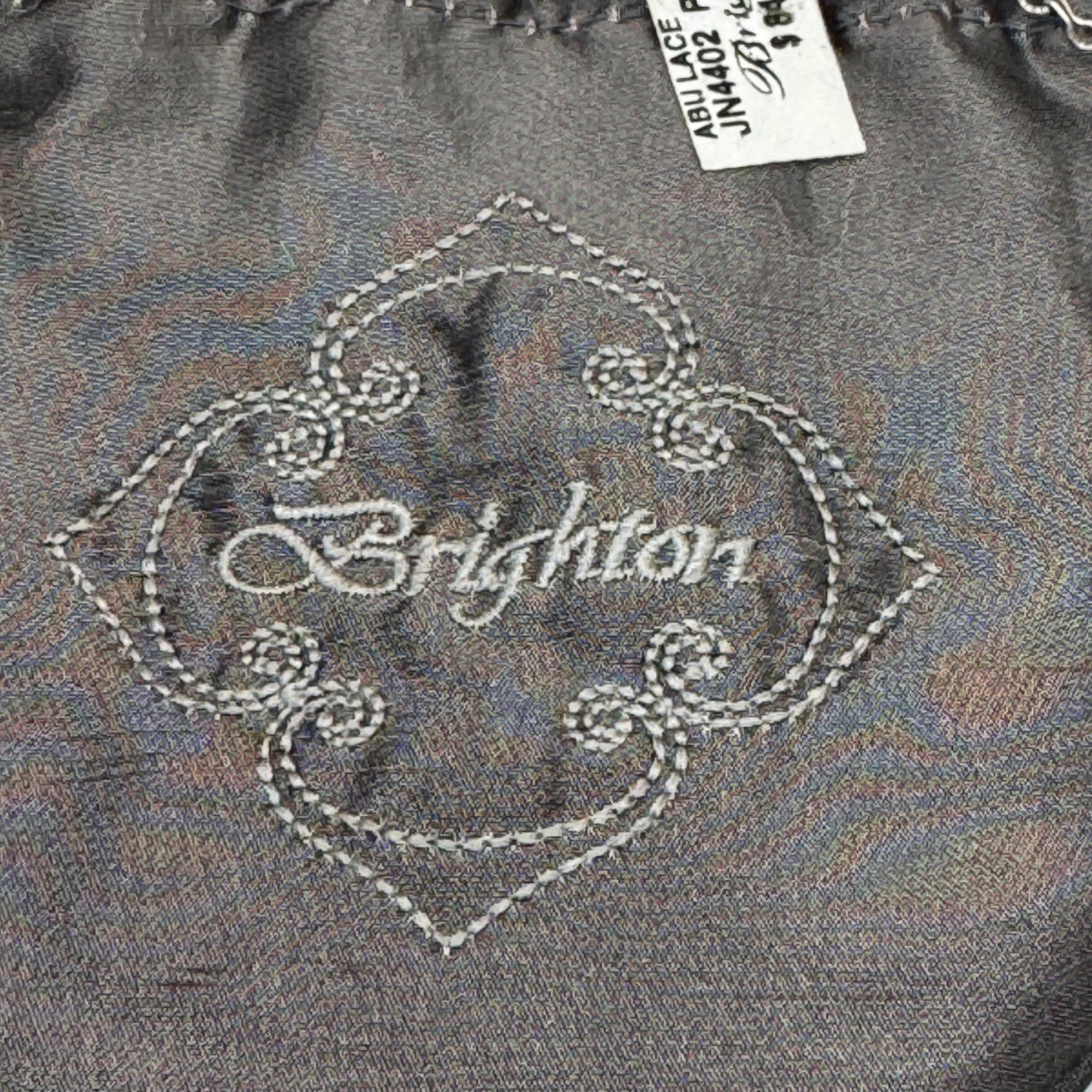 Brighton Medallion Statement Set SilverTone Mandala Necklace Drop Earrings Pouch