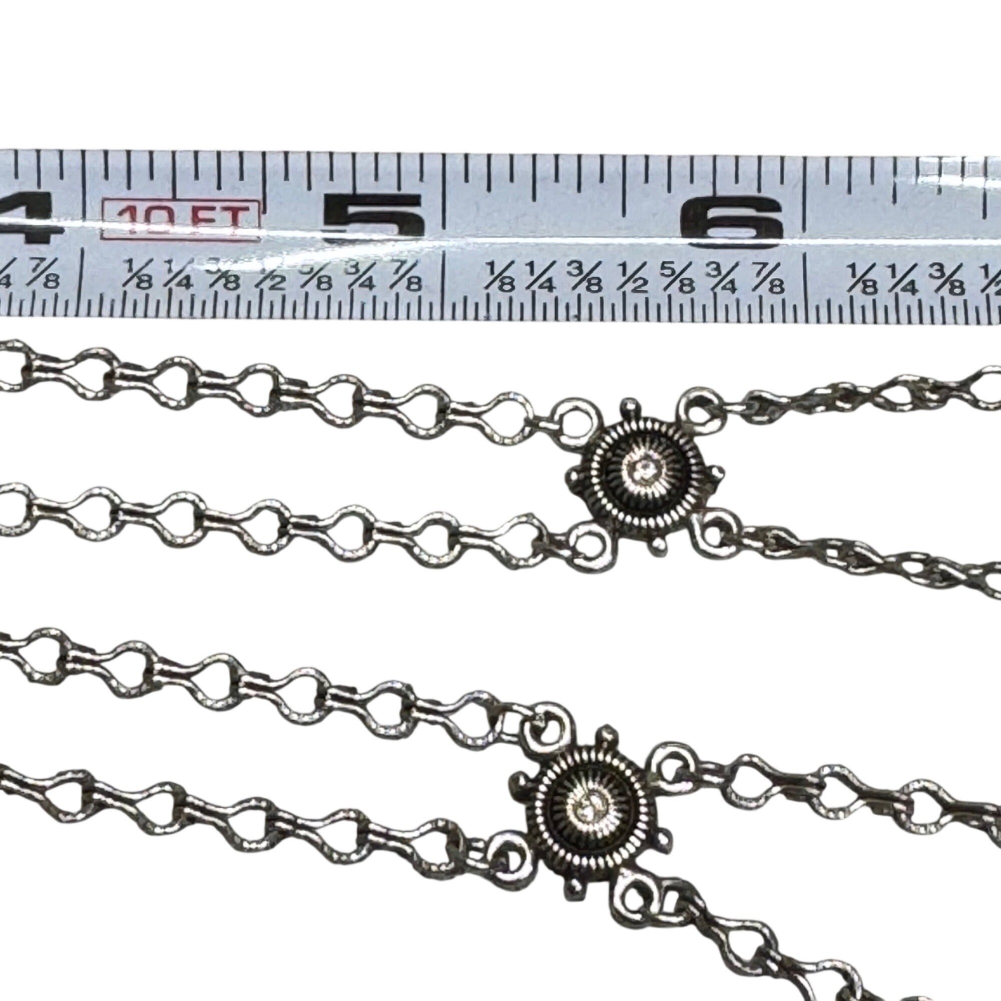 Brighton Medallion Statement Set SilverTone Mandala Necklace Drop Earrings Pouch