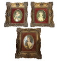 Cameo Creations Framed PortraitsVintage Lot Set Of 3  Ornate Gold Frames Oval