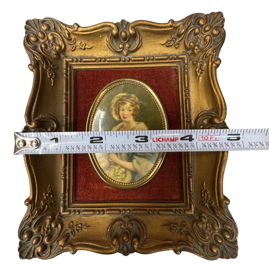 Cameo Creations Framed PortraitsVintage Lot Set Of 3  Ornate Gold Frames Oval