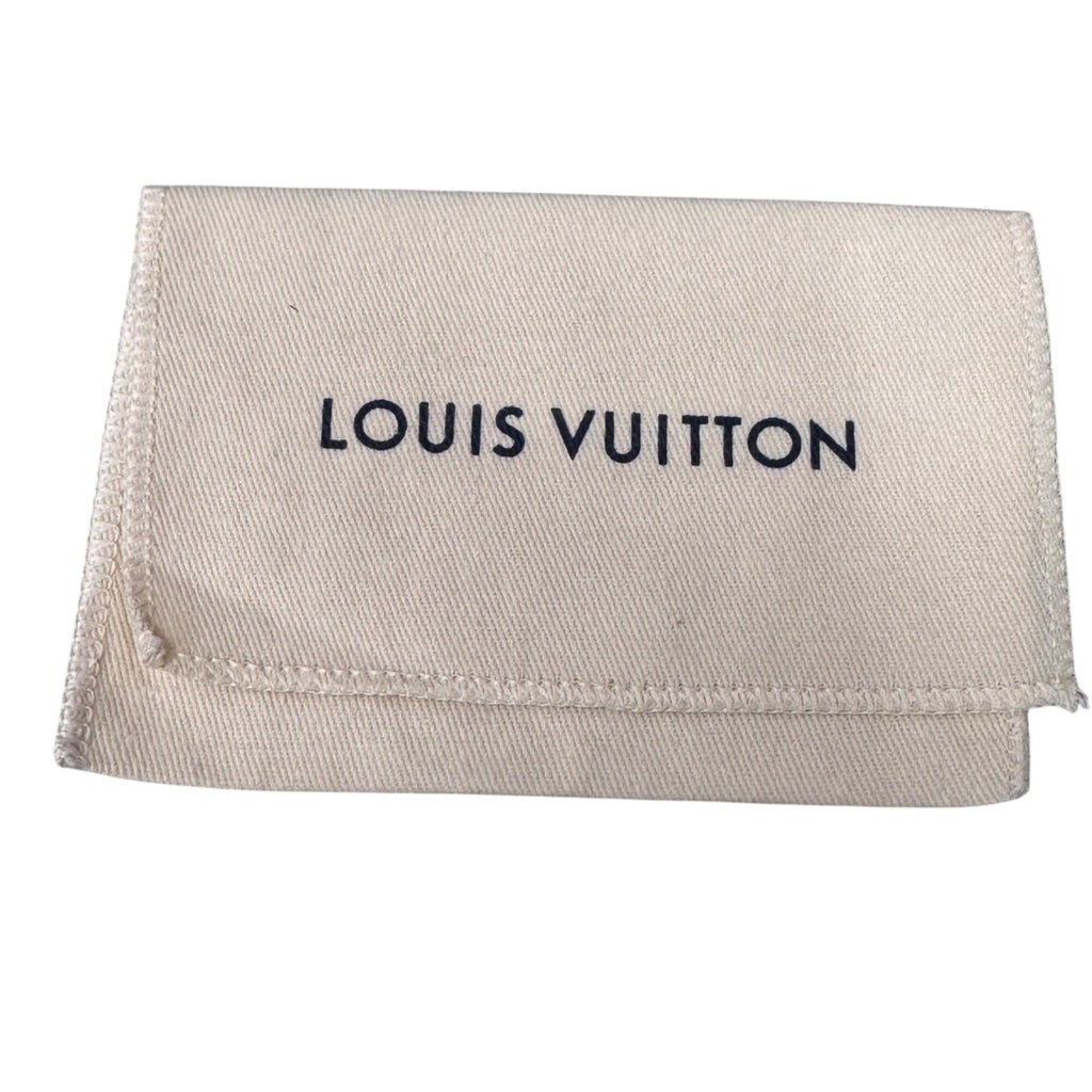 Louis Vuitton Beige Cotton Dust Bag 5X3.5 Clutch Wallet Accessories Small Items