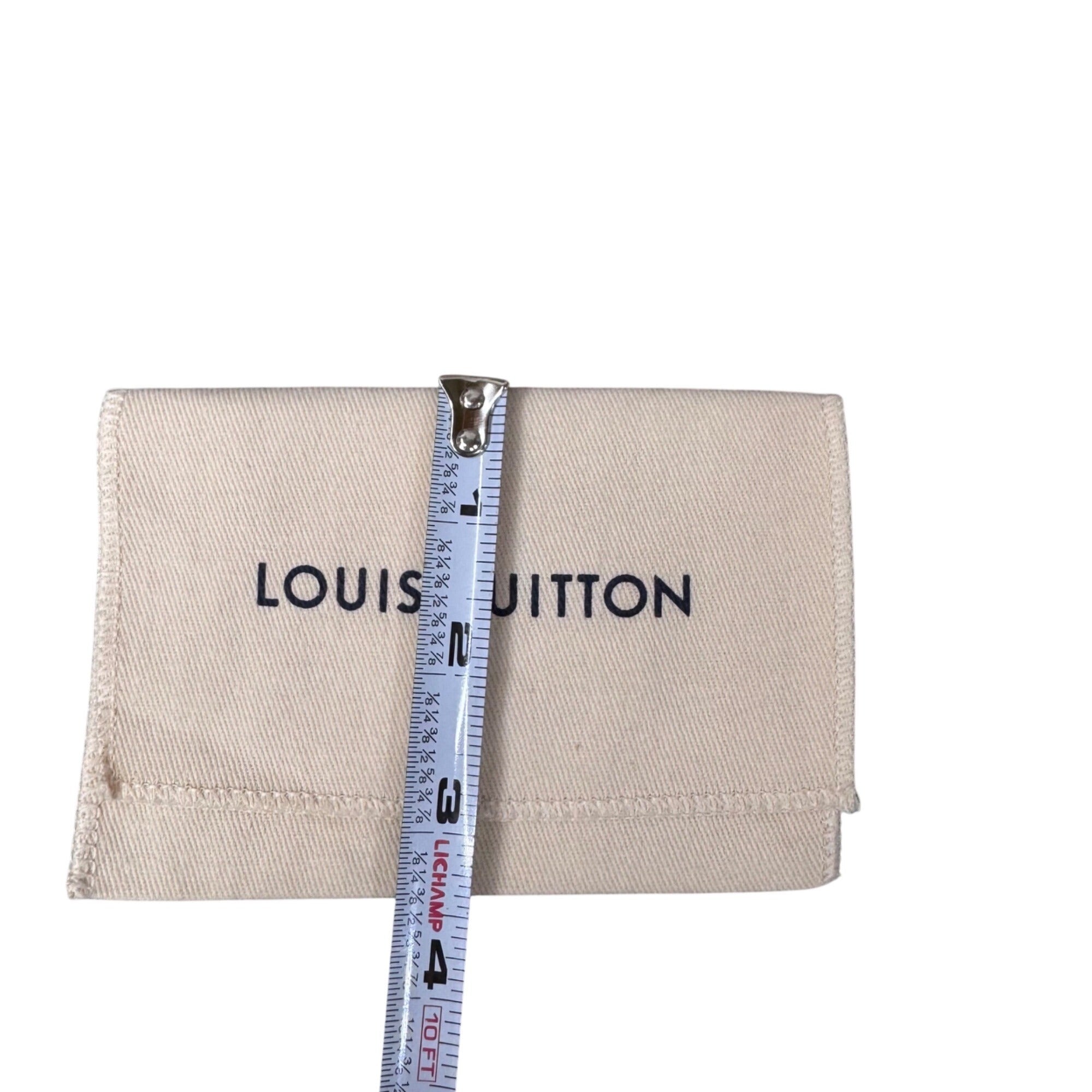 Louis Vuitton Beige Cotton Dust Bag 5X3.5 Clutch Wallet Accessories Small Items