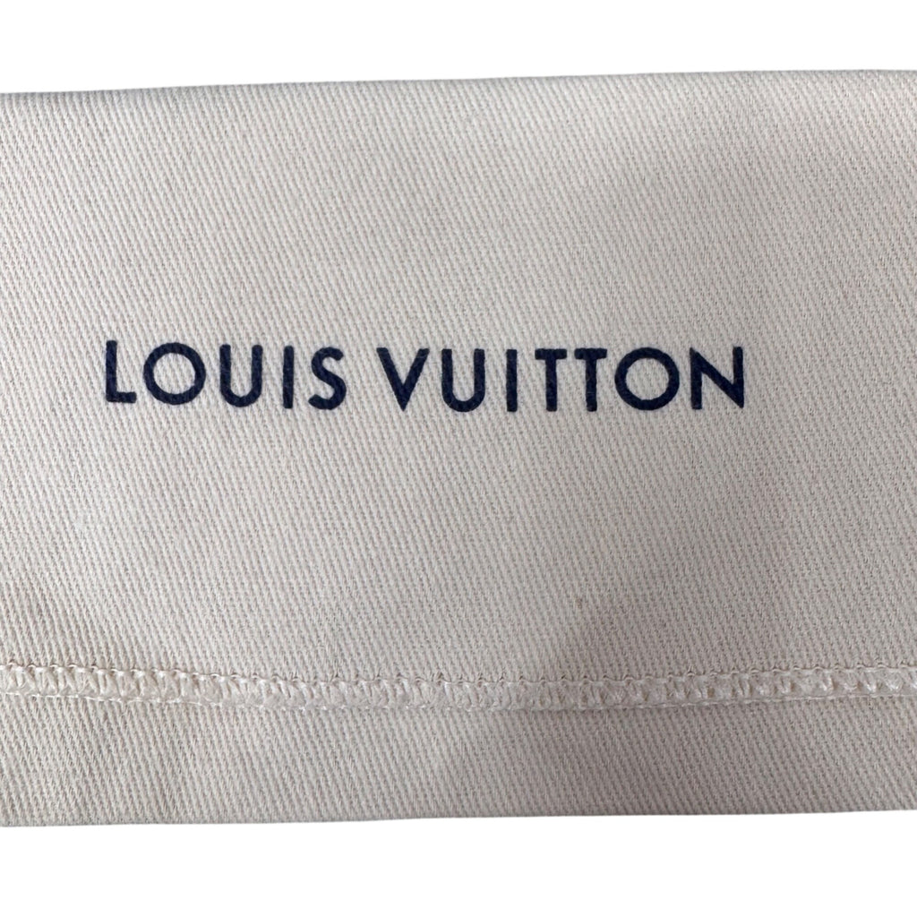 Louis Vuitton Beige Cotton Dust Bag 5X3.5 Clutch Wallet Accessories Small Items