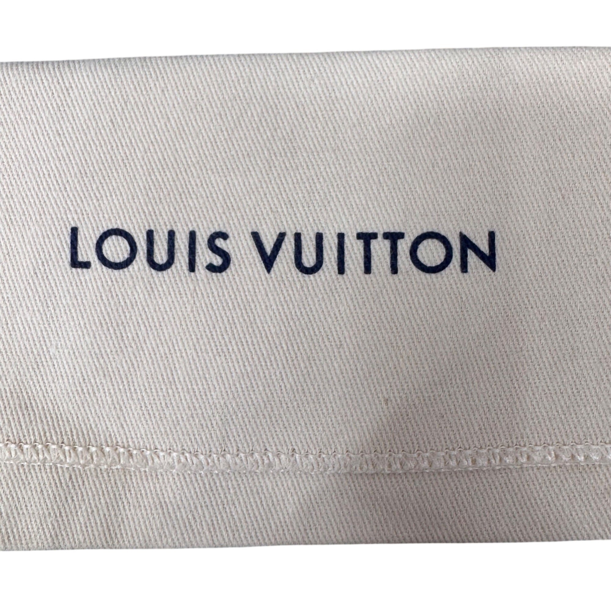 Louis Vuitton Beige Cotton Dust Bag 5X3.5 Clutch Wallet Accessories Small Items