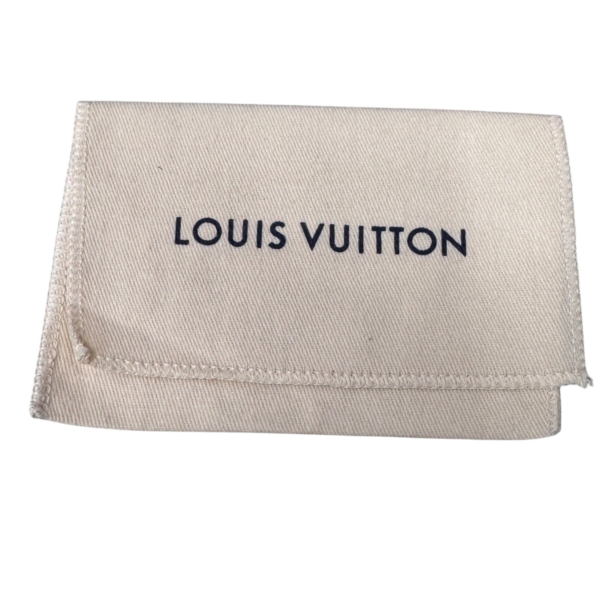 Louis Vuitton Beige Cotton Dust Bag 5X3.5 Clutch Wallet Accessories Small Items