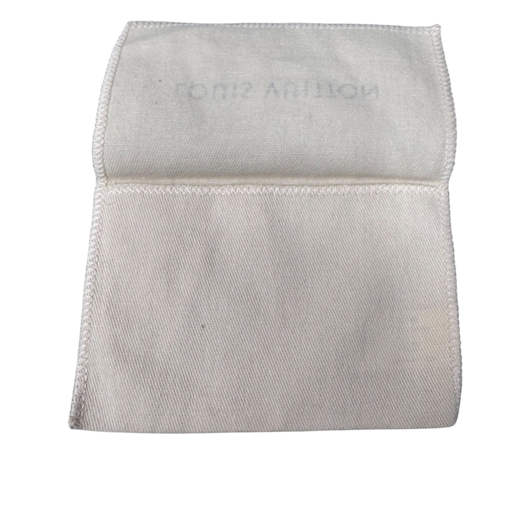 Louis Vuitton Beige Cotton Dust Bag 5X3.5 Clutch Wallet Accessories Small Items