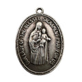 Our Lady Of The Blessed Sacrament Succour Sterling Silver Medal Pendant 1" Oval