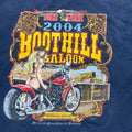 Boot Hill Saloon 2004 Bike Week Navy T-Shirt XXL 100% Cotton Made In Honduras