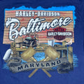 Harley-Davidson Blue Crab Graphic T-Shirt Baltimore Maryland Design Size XL